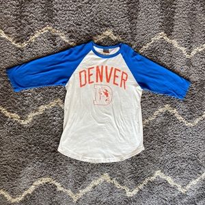 Junk Food 3/4 sleeve vintage inspired Denver Broncos shirt! Size L